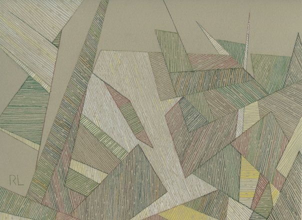 Rebounding - colored pencil